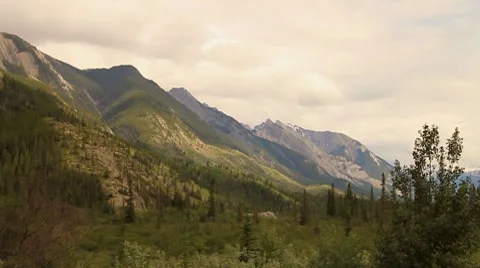 Mountains and trees in Jasper Stock Footage 7752721