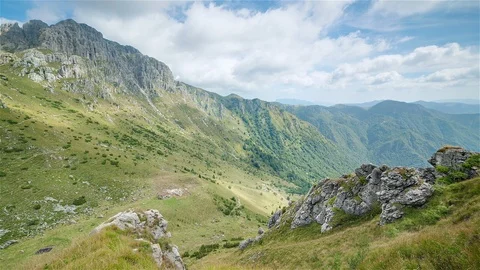 Mountains and Valley Stock Footage 98501718