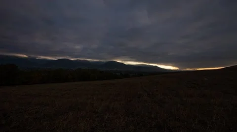 Mountains and valleys time lapse of puffy white clouds, blue skies and cloud sha 動画素材 53124219