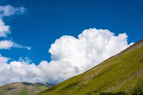 Mountains and white cloud. Stock Photos
