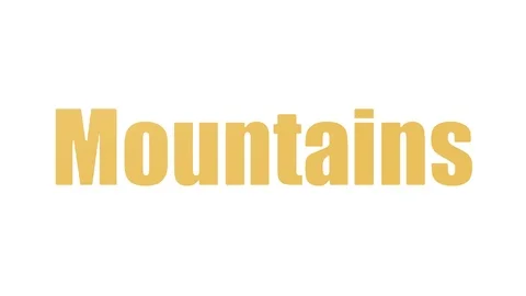 Mountains Animated Wordcloud Isolated Stock Footage 99621900