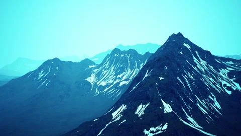 Mountains are hidden in low clouds and fog Illustrazione stock