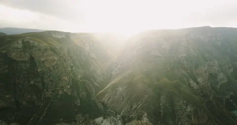 The mountains are yellow-green Stock Footage 173095604