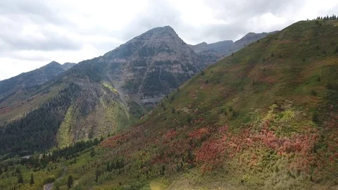 Mountains in Autumn Utah USA Stock Footage
