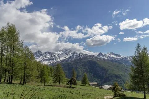 The mountains of Bardonecchia 스톡 사진