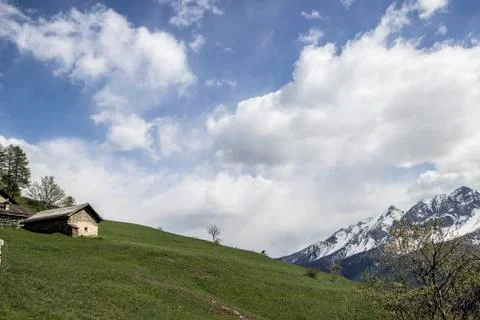 The mountains of Bardonecchia Stock Photos