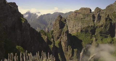 Mountains bathed in sunlight, 4K Stock Footage 246367729