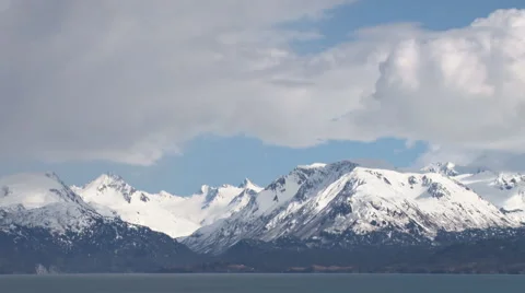 Mountains Bay Clouds Stock Footage 5004471