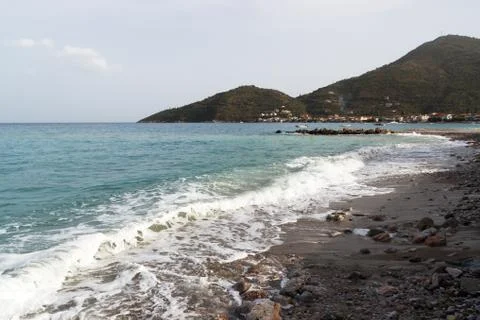 Mountains at the beach Stock Photos