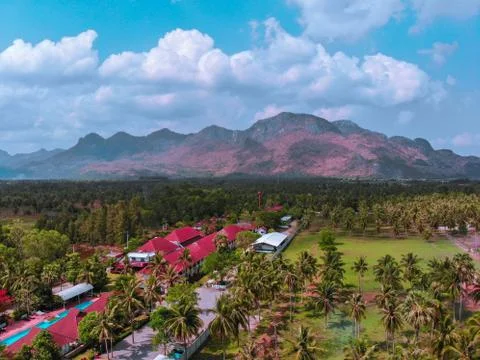 Mountains from beach Stock Photos