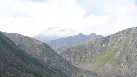 Mountains behind each other. Timelapse. Subpolar Ural. Uralic Mountains Stock Footage 269143302