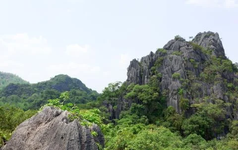 Mountains with blue sky Stock Photos