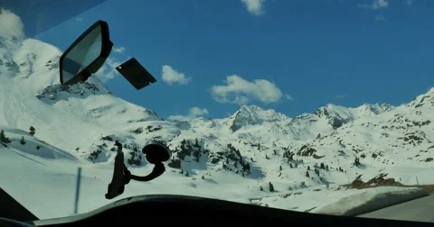 Mountains Car View 4k Stock Footage 49640404