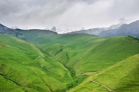 Mountains of the Caucasus Stock Photos