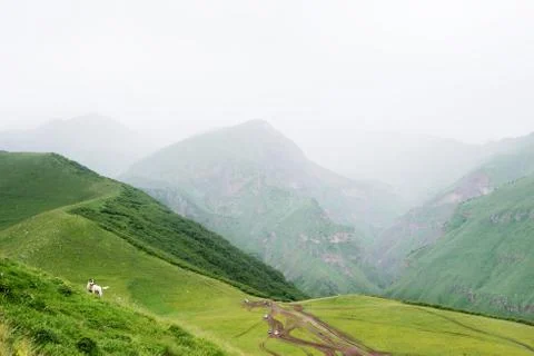Mountains of the Caucasus Stock Photos