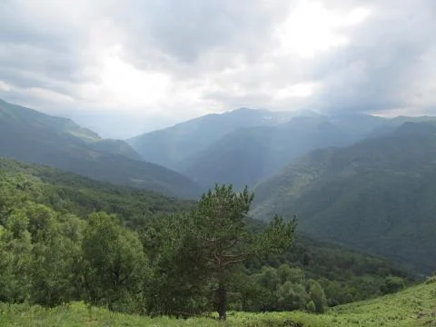 Mountains of the Caucasus Stockfoto's