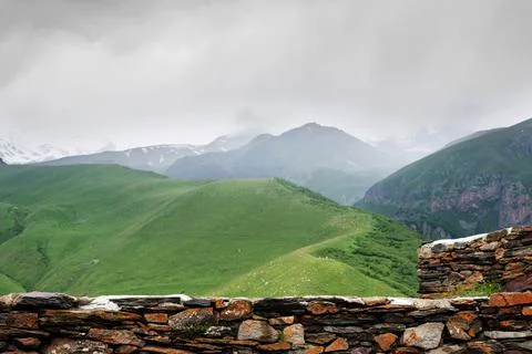 Mountains of the Caucasus Stock Photos