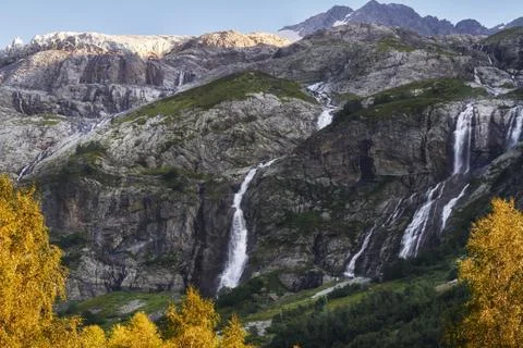 Mountains of the Caucasus range Arkhyz, Sofia lake, climbing mountains, Hikin Stock Photos