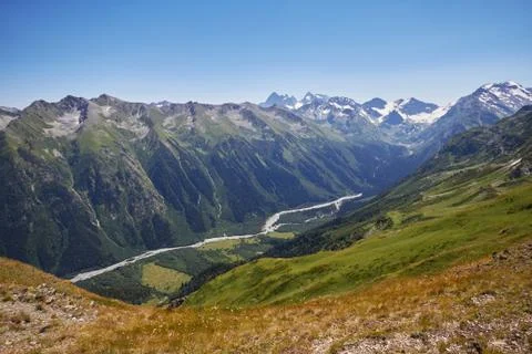 Mountains of the Caucasus range Arkhyz, Sofia lake, climbing mountains, Hikin Foto stock