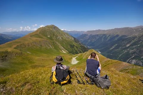 Mountains of the Caucasus range Arkhyz, Sofia lake, climbing mountains, Hikin Stock Photos