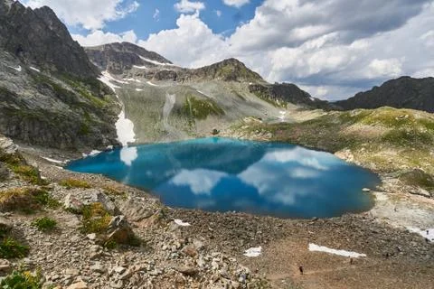 Mountains of the Caucasus range Arkhyz, Sofia lake, climbing mountains, Hikin Stock Photos