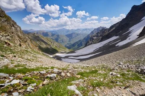Mountains of the Caucasus range Arkhyz, Sofia lake, climbing mountains, Hikin Stock Photos