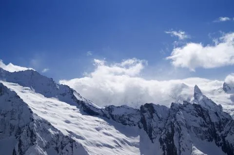 Mountains in cloud Stock Photos