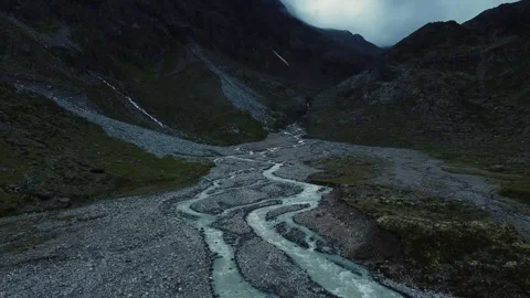 Mountains, clouds and green trees with Rivers Stock Footage 247897651