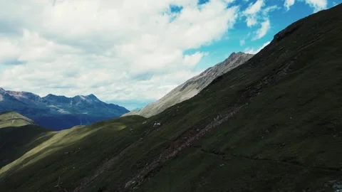 Mountains, clouds and green trees with Rivers Stock Footage 247897773