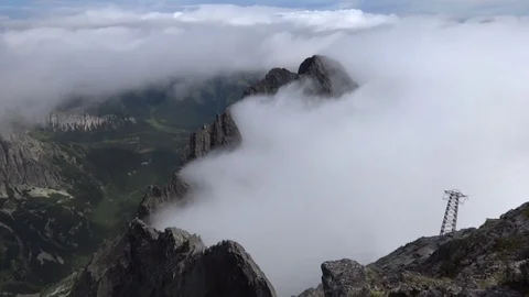 Mountains clouds and wind Stock Footage 107834626