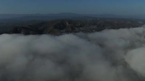 Mountains Clouds Drone Stock Footage 111851552