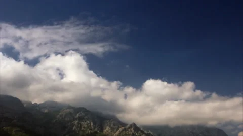 Mountains in clouds Stock Footage 33269006