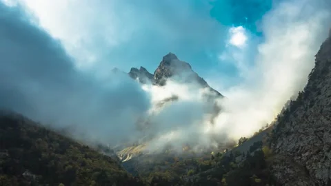 Mountains in the clouds Stock Footage 149380158