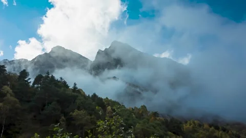 Mountains in the clouds Stock Footage 149380199