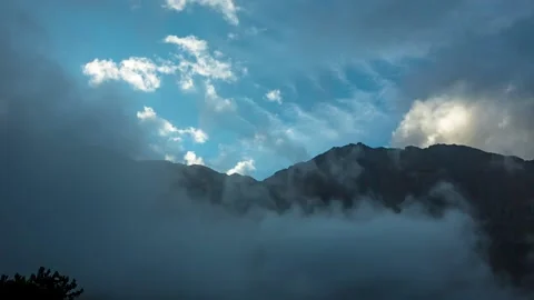 Mountains in the clouds Stock Footage 149380262