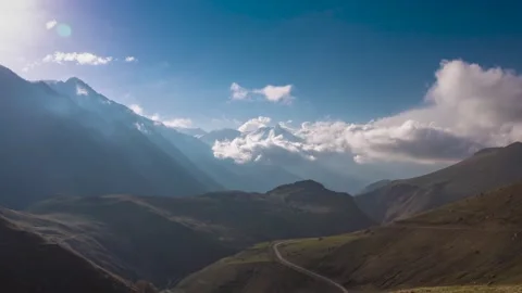 Mountains in the clouds. Stock Footage 153560451