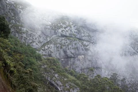 Mountains, clouds ,mist and greenery Stock Photos