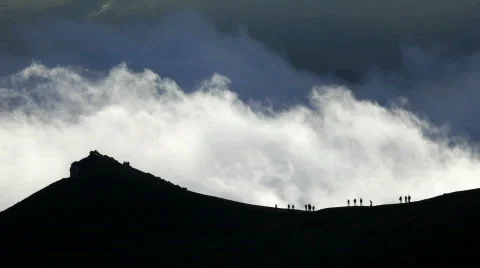 Mountains, clouds, people Video stock 848973