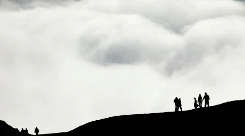 Mountains, clouds, people Video stock 848976