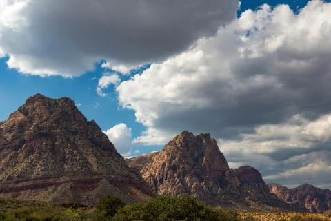 Mountains with Clouds Stock Photos