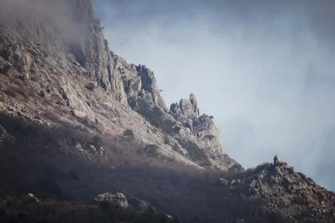 Mountains in the clouds Stock Photos