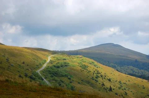 Mountains with clouds Stock Photos