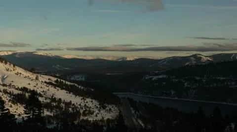 Mountains Clouds Sunset Time-Lapse Stock Footage 10856890