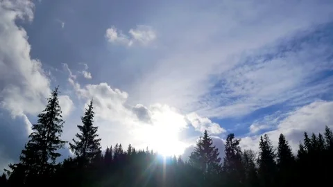 Mountains clouds timelapse Stock Footage 85086757