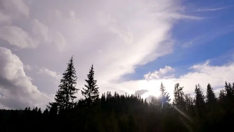 Mountains clouds timelapse Stock Footage 85087260