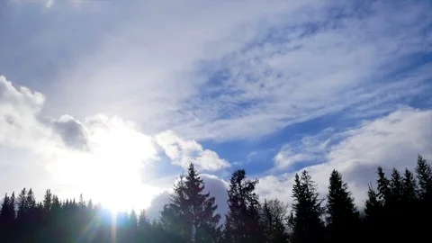Mountains clouds timelapse Stock Footage 85088953