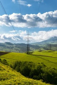 Mountains in clouds in ukraine Stock Photos