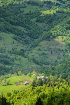 Mountains in clouds in ukraine Stock Photos