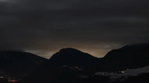 Mountains in a cloudy night Video stock 1050678