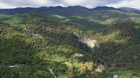 Mountains Covered With Forest Summer Drone 库存影片 255957536